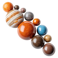 Obraz premium Solar system planets collection image concept. Colorful depiction of planets in a cosmic arrangement.