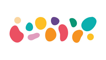 Colorful abstract organic shapes blob