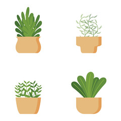 green plant pot with a unique design