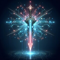 Futuristic Neon Energy Sword