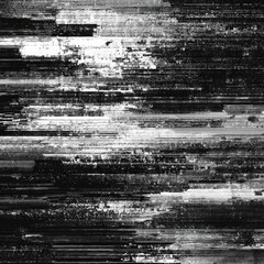 Obraz premium Abstract glitch art. Grayscale horizontal lines and distortions