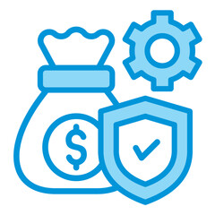 Money-Security Blue Icon