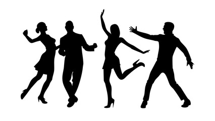 Diverse group of people dancing joyfully celebration