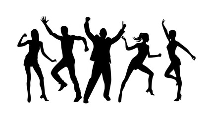 Energetic dancer performing a dynamic move silhouette