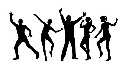 Energetic dancer performing a dynamic move silhouette