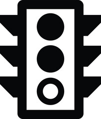 Traffic light icon design with transparent background. Vector illustration