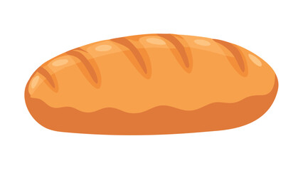 Golden loaf of bread with scoring baked food