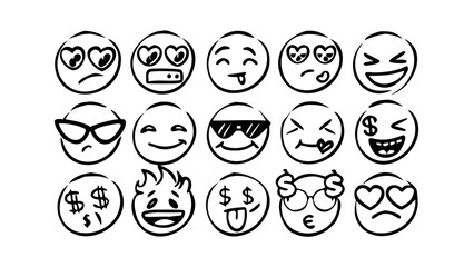 Hand drawn doodle elements abstract