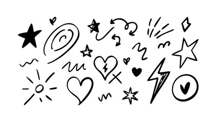 Hand Drawn Leaf Outline doodle nature