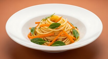 Spaghetti with Carrots and Basil.