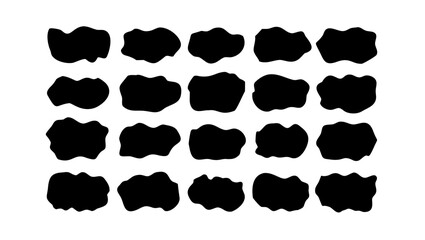 Irregular Black Alphabet A Shapes letter a irregular shapes