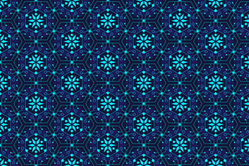 Snowflake Geometric Tech Pattern