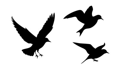 Minimalist black silhouette of a dog animal