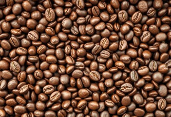 Obraz premium A swirling, dense pattern of roasted coffee beans, caffeine, food