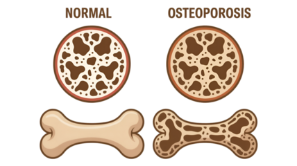 Normal vs. Osteoporosis Bone Comparison