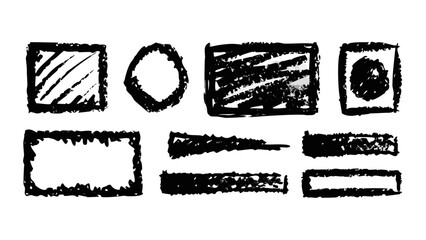 Textured Hand Drawn Shapes chalk texture grunge