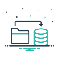 Mix icon for data backup