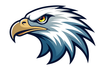 Fototapeta premium American bald eagle vector illustration with flag