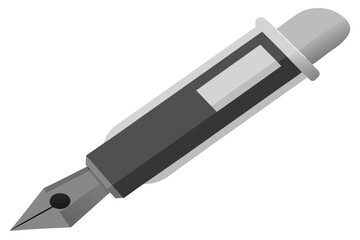 Vector illustration of a steel knife on a white background
