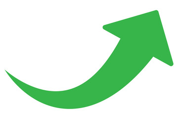 Green Curved right-up arrow icon symbolizing progress, direction, navigation, or growth. Perfect for business, web design, apps, presentations, and success concepts. EPS 10