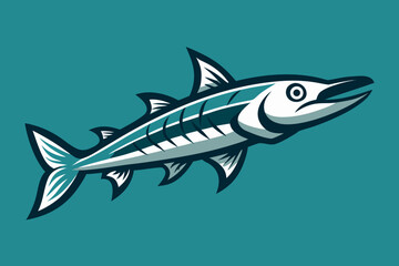 Obraz premium Vector illustration of a fish on a white background for marine and aquatic design