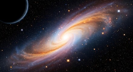 Spiral Galaxy in Deep Space.