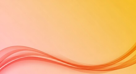 Abstract Orange Peach Flowing Lines Background.