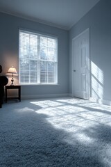 Sunlight streams into a light-filled room