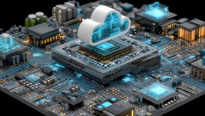 Cloud computing over a circuit board