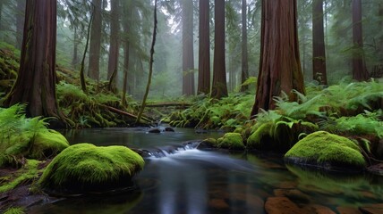 Obraz premium waterfall in the forest
