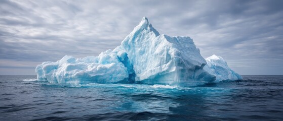 Massive iceberg in ocean