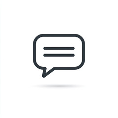 Chat bubble icon with two lines symbolizing text message