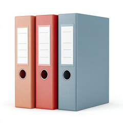 Office binder set in pastel colors for organized document storage