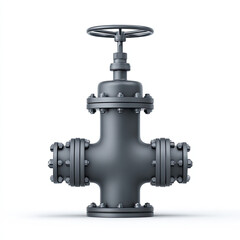 Industrial valve with handwheel and flange connections