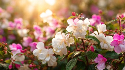 Naklejka premium Delicate blossoms in pastel shades