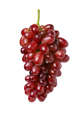 red grapes isolated on transparent background