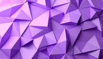 Obraz premium Abstract purple low-poly background with a 3D effect