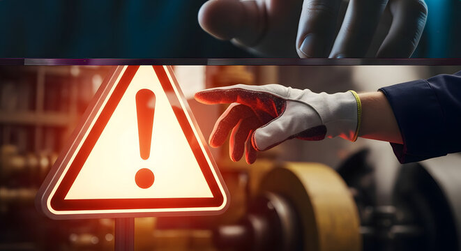 businessman pushing a button on a virtual interface , business man drawing social network concept , business man showing danger of technology - Powered by Adobe