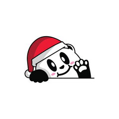 cute panda kawaii happy vector art illustration © Raflinw