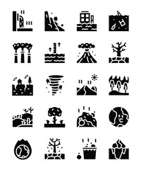 Natural disasters and climate change causing environmental damage worldwide