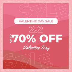 Valentine day sale 2.2 social media banner