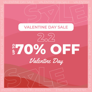 Valentine day sale 2.2 social media banner