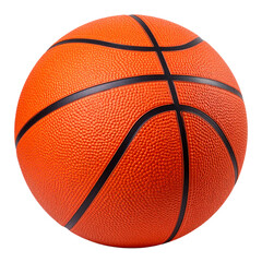 Fototapeta premium Orange textured basketball isolated on a white background, ready for game play