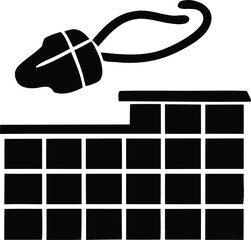 Iconic representation of a chimney stack emitting smoke for industrial or environmental themes