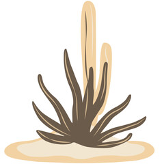 Illustration of tropical palm tree with green leaves, perfect for summer, holiday, travel design, and exotic landscapes.