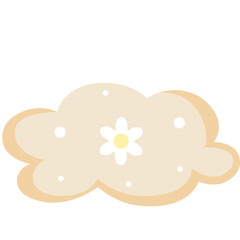 Illustration of small green bush, natural foliage plant design, eco-friendly garden decoration element in flat style.