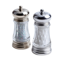 Salt and pepper shakers isoleted on transparent background.