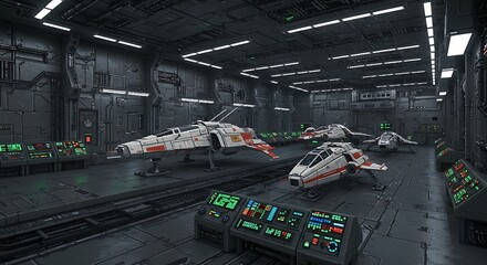 Spaceship in Hangar