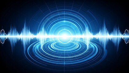 Abstract digital sound wave graphic