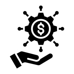 Digital Assets Icon Glyph Style Vector Illustration